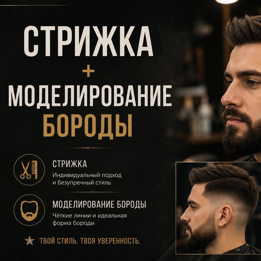 стрижка+Моделирование бороды